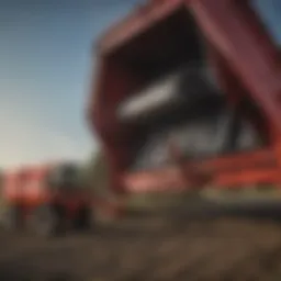 Detailed view of Arrowquip hydraulic chute showcasing its robust design