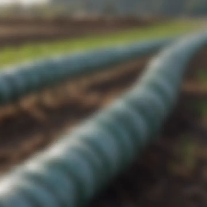 PVC tubing connectors used in agricultural irrigation systems