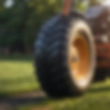 Key Specifications and Dimensions of Riding Mower Tires Diagram illustrating tire dimensions and specifications