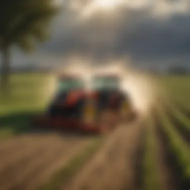 Impact of Boom Mowers on Crop Management and Landscape Farm landscape showcasing the impact of effective crop management