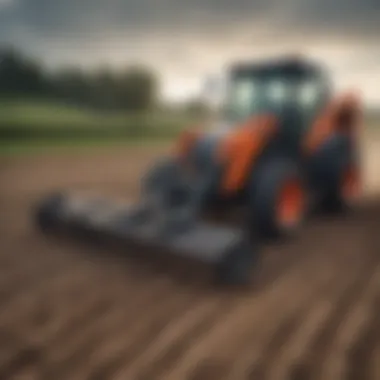 Skid steer fork carriage in action on a farm