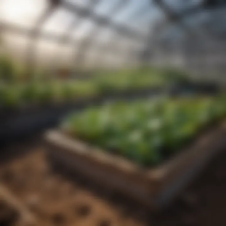 Cold frame garden benefiting from ventilation