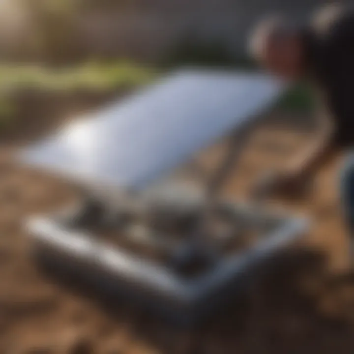 Installation of a solar vent opener in a cold frame