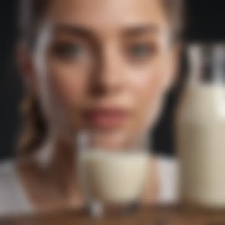 Nutritional breakdown of skimmed milk and whole milk