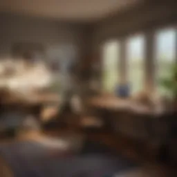 A modern home office setup illustrating telework opportunities