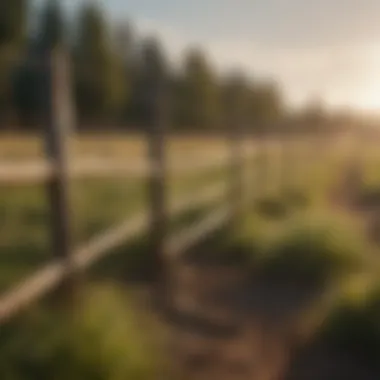 Effectiveness of Fencing in Agriculture A rustic agricultural landscape with well-maintained fencing illustrating effectiveness