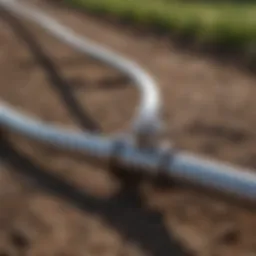 Detailed layout of an irrigation supply line showcasing various components