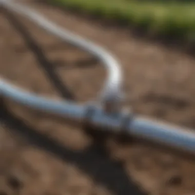 Irrigation Supply Line Components Detailed layout of an irrigation supply line showcasing various components