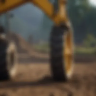 Close-up of the functionality of a post digger showing its operational parts