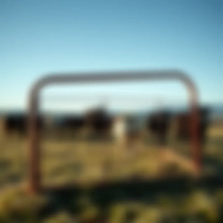 Durable TSC livestock panel in a field