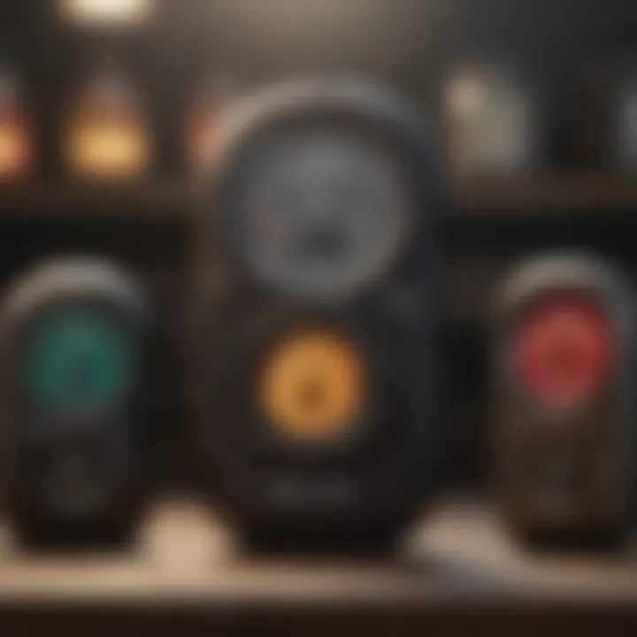 Visual representation of various types of umol light meters