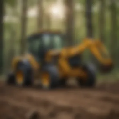 Woods backhoe in agricultural use