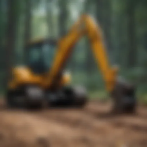 Detailed breakdown of a Woods backhoe
