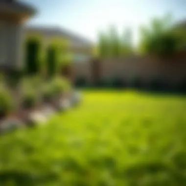 Installation of zoysia sod in a residential yard