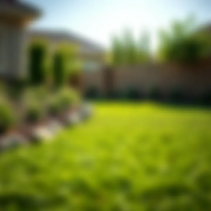 Installation of zoysia sod in a residential yard