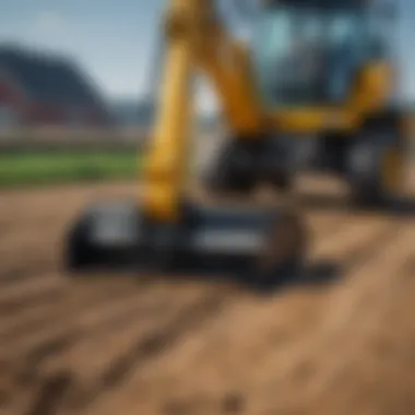 Utility Installation Made Easy with Compact Trencher Compact trencher being utilized for utility installation