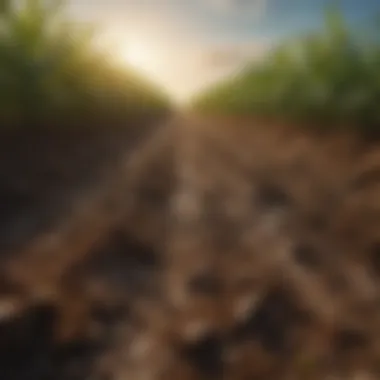 A vibrant field showcasing diverse crops thriving in treated soil