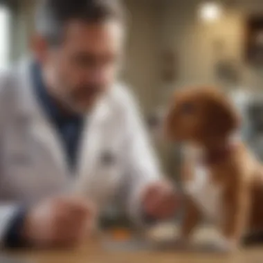 A veterinarian discussing heartworm prevention options with a pet owner