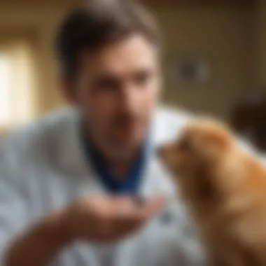 Veterinarian discussing heart health with pet owner