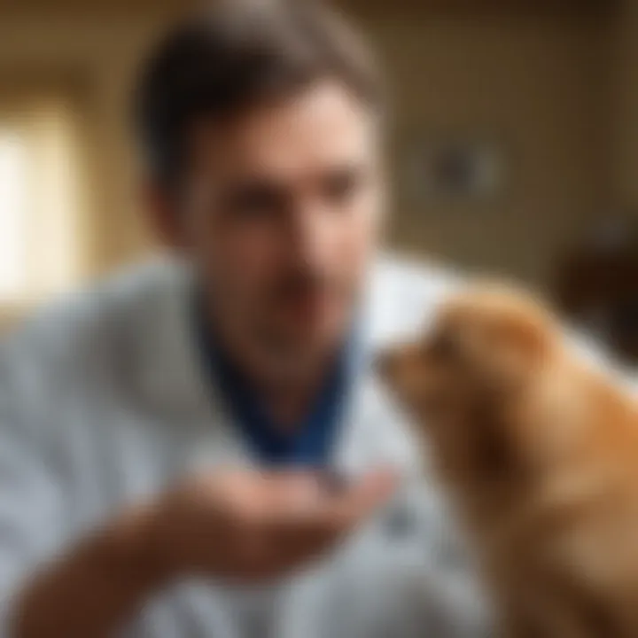 Veterinarian discussing heart health with pet owner