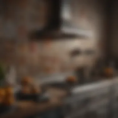 Stylish Kitchen with Vintage Tin Tiles Stylish kitchen featuring vintage tin tile backsplash
