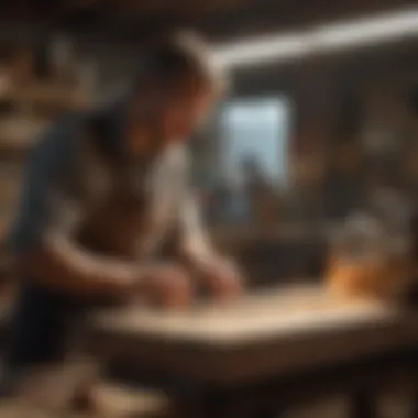 Community Engagement in Woodworking A vibrant community workshop with artisans collaborating