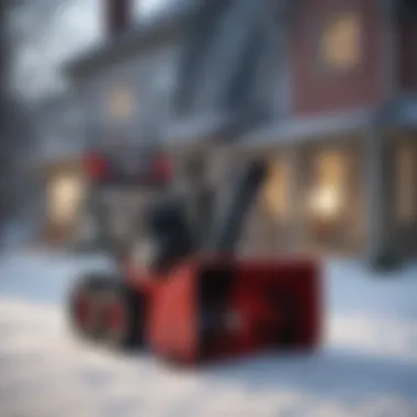 Winter Ready: Yard Machine Snow Blowers Yard Machine snow blower in winter scene
